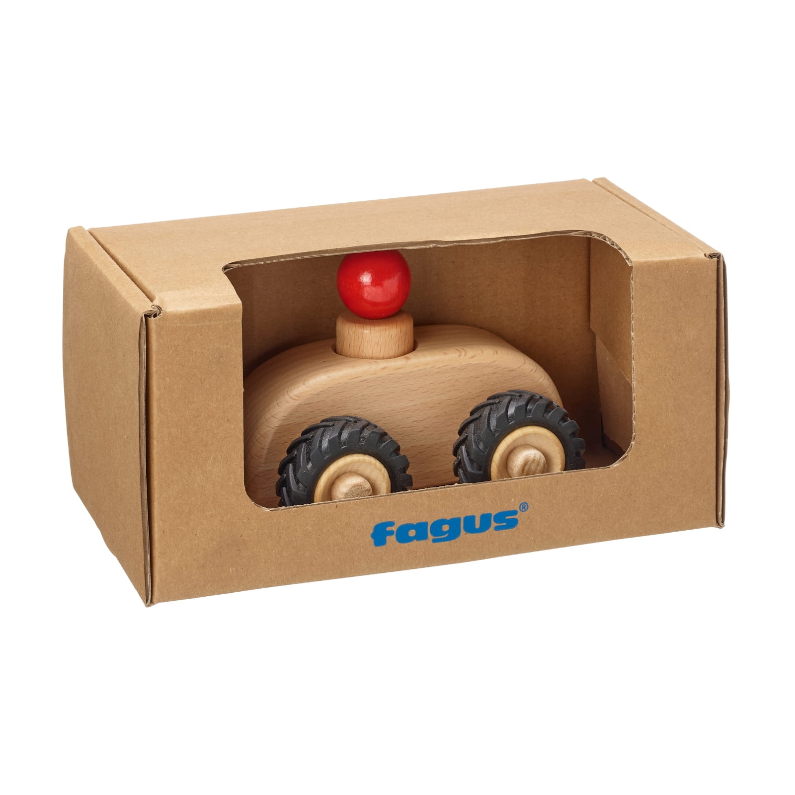 Fagus Holzauto micro-car  natur mit 1 Püppchen