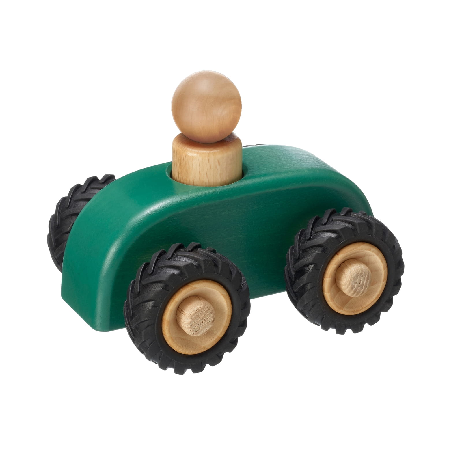 Fagus Holzauto micro-car  grün mit 1 Püppchen
